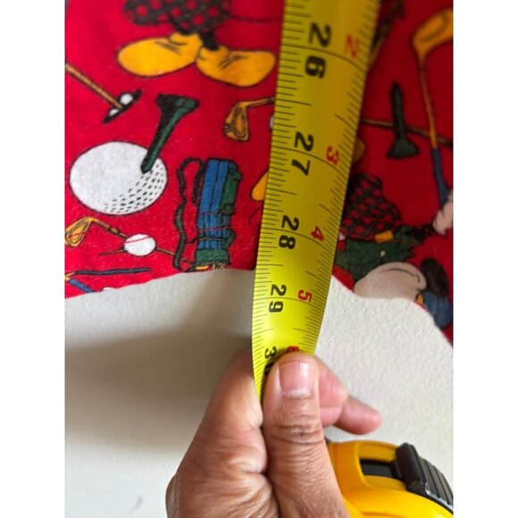 Mickey & Co Mens Golf Polo Shirt Red Allover Print Short Sleeve Collared Size L - Picture 9 of 11